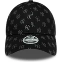 new-era-mlb-new-york-yankees-9forty-damen-verstellbare-schwarze-kappe-mit-monogramm