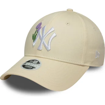 Sapkák ívelt bézs állítható 9FORTY Beaded New York Yankees MLB New Era