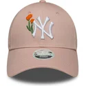 new-era-curved-brim-women-9forty-beaded-new-york-yankees-mlb-pink-adjustable-cap