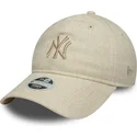 sapkak-ivelt-bezs-allithato-9twenty-linen-new-york-yankees-mlb-new-era