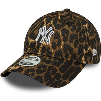 Verstellbare Damenkappe 9TWENTY Outline New York Yankees MLB Leopardenmuster von New Era