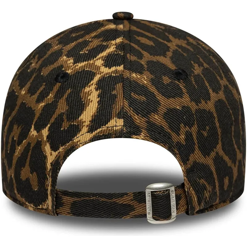 damen-verstellbare-leoparden-kurvenkappe-9twenty-outline-der-new-york-yankees-mlb-von-new-era