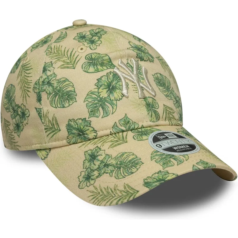 cap-ivelt-bezhov-reguliruema-lenta-9twenty-all-over-print-tropical-new-york-yankees-mlb-new-era