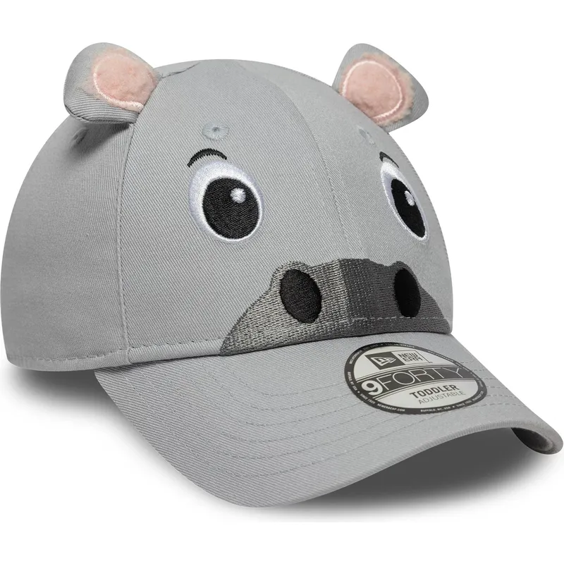 graue-gebogene-verstellbare-kinderkappe-9forty-animal-von-new-era