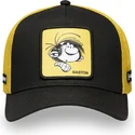capslab-gaston-lagaffe-hea-black-and-yellow-trucker-hat