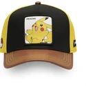 svart-gul-och-brun-bojd-keps-snapback-pikachu-pmk6-pik-pokemon-fran-capslab