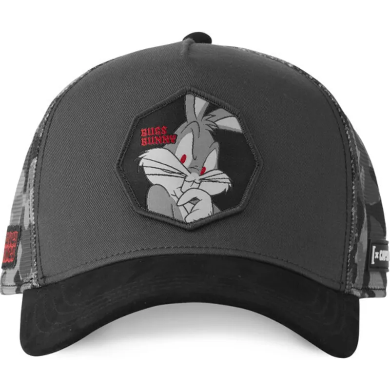 graue-trucker-kappe-bugs-bunny-loo11-bug-looney-tunes-von-capslab