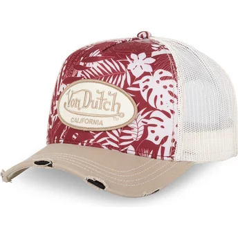 Sapkák ívelt piros snapback PRINT03 Von Dutch