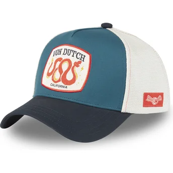 Von Dutch WILD03 blau-weiße Trucker-Kappe