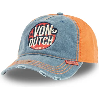 Verstellbare blaue und orangefarbene Retro-Kappe RETRO02 von Von Dutch