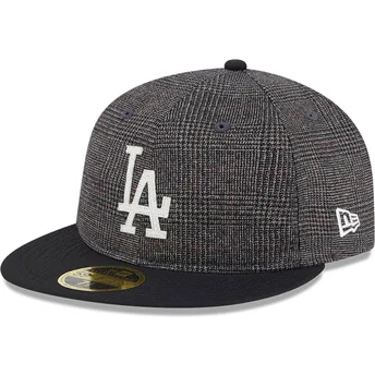 Schwarze, flache, angepasste 59FIFTY Day Retro Crown Kappe der Los Angeles Dodgers MLB von New Era