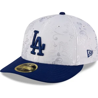 Los Angeles Dodgers MLB New Era 59FIFTY Day Low Profile vit och blå justerbar keps