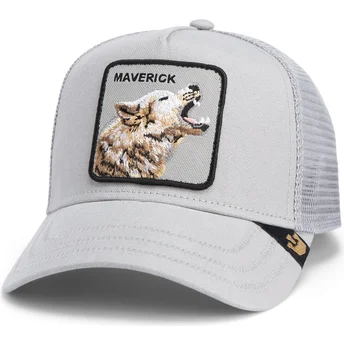 Grau Wolf Trucker Cap Maverick Howling In Harmony Core Canvas The Farm von Goorin Bros.