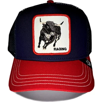 Trucker-Cap marineblau und rot Stier Raging Bull Fab Farm von Goorin Bros.