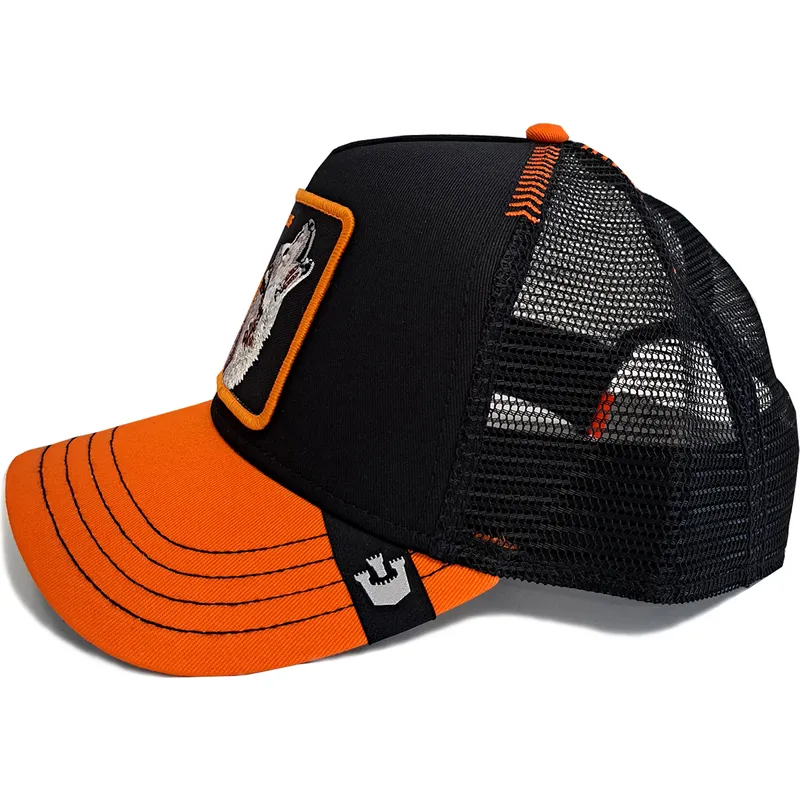trucker-cap-schwarz-und-orange-wolf-solo-wolf-fab-farm-von-goorin-bros
