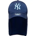 new-era-new-york-yankees-mlb-9forty-sun-shield-blaue-snapback-kappe-fur-jungen-mit-gebogenem-schirm-und-blauem-logo