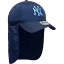 new-era-new-york-yankees-mlb-9forty-sun-shield-blaue-snapback-kappe-fur-jungen-mit-gebogenem-schirm-und-blauem-logo