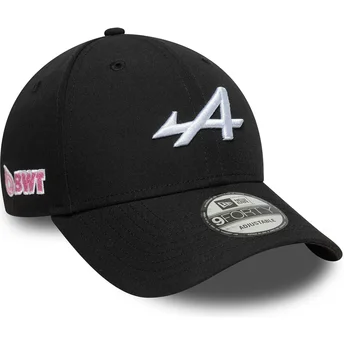 New Era Curved Brim 9FORTY Essential Alpine F1 Team Formula 1 Black Snapback Cap