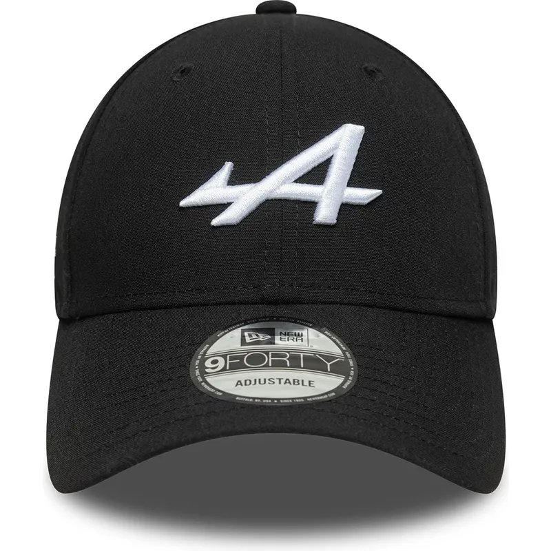 schwarze-9forty-essential-snapback-kappe-mit-gebogenem-schirm-des-alpine-f1-teams-von-new-era