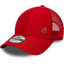 rote-verstellbare-9forty-flawless-trucker-kappe-der-new-york-yankees-mlb-von-new-era