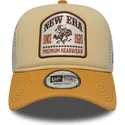 beige-trucker-kappe-a-frame-graphic-patch-von-new-era