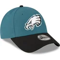 grune-und-schwarze-verstellbare-gebogene-kappe-fur-kinder-9forty-the-league-der-philadelphia-eagles-nfl-von-new-era