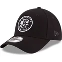 schwarze-gebogene-verstellbare-kinderkappe-9forty-the-league-der-brooklyn-nets-nba-von-new-era