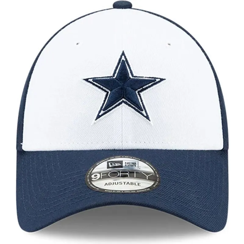 vit-och-marinbla-bojd-keps-justerbar-for-barn-9forty-the-league-fran-dallas-cowboys-nfl-av-new-era