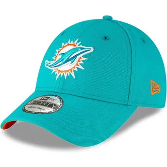 Böjd blå justerbar keps för barn 9FORTY The League från Miami Dolphins NFL av New Era