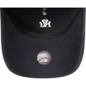 marineblaue-verstellbare-curved-cap-9twenty-mini-logo-washed-der-new-york-yankees-mlb-von-new-era