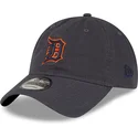 graue-verstellbare-curved-cap-9twenty-core-classic-der-detroit-tigers-mlb-von-new-era