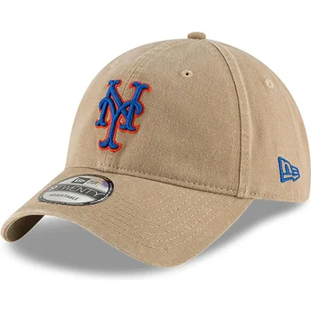 Cap ívelt бежов регулируема лента 9TWENTY Core Classic New York Mets MLB New Era