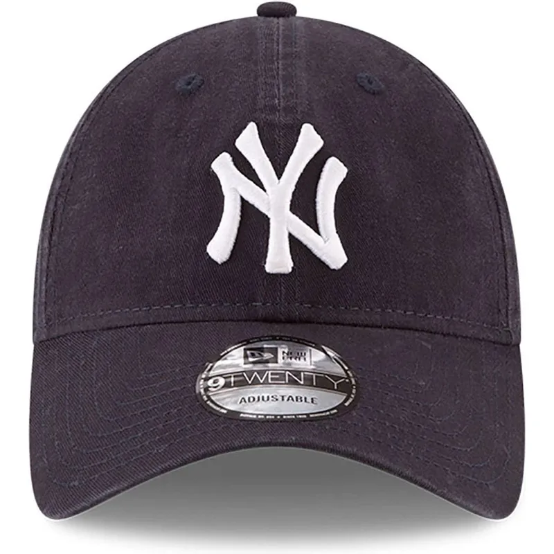 marineblaue-verstellbare-gebogene-kappe-9twenty-core-classic-der-new-york-yankees-mlb-von-new-era