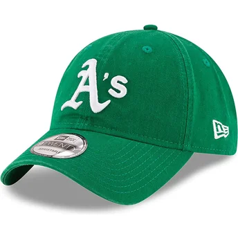 Grüne verstellbare gebogene Kappe 9TWENTY Core Classic der Oakland Athletics MLB von New Era