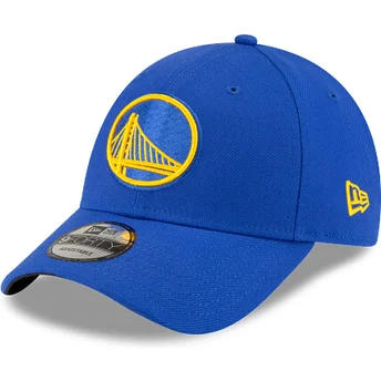 Blå böjd justerbar keps 9FORTY The League från Golden State Warriors NBA av New Era