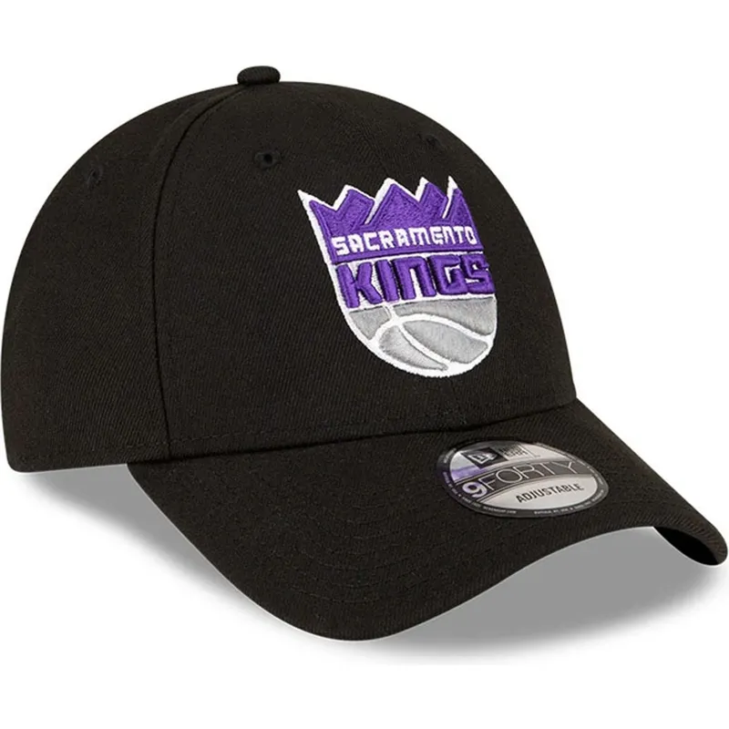 schwarze-verstellbare-gebogene-kappe-9forty-the-league-der-sacramento-kings-nba-von-new-era