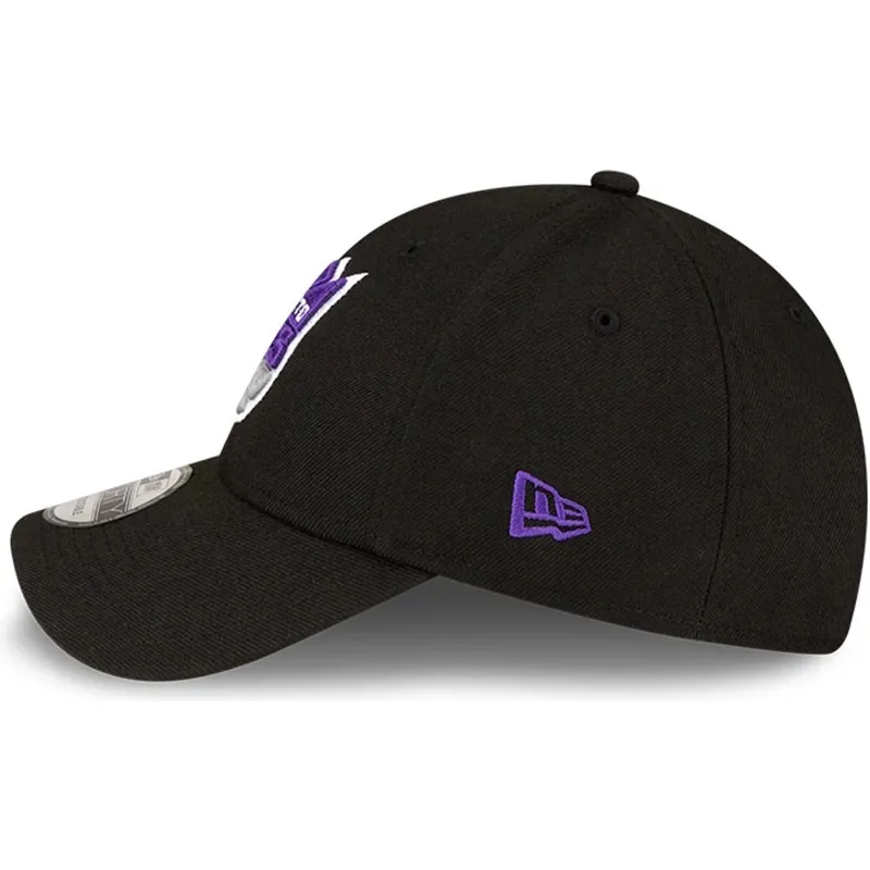 schwarze-verstellbare-gebogene-kappe-9forty-the-league-der-sacramento-kings-nba-von-new-era