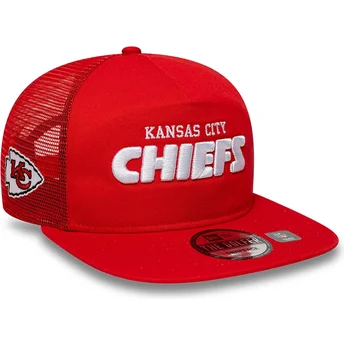 Rote flache Trucker-Kappe Golfer International Series Games 2024 der Kansas City Chiefs NFL von New Era