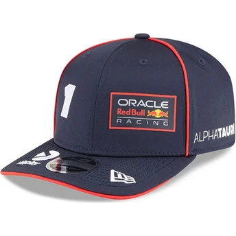 Sapkák ívelt sötétkék snapback 9SEVENTY Stretch Snap Red Bull Racing Formula 1 New Era