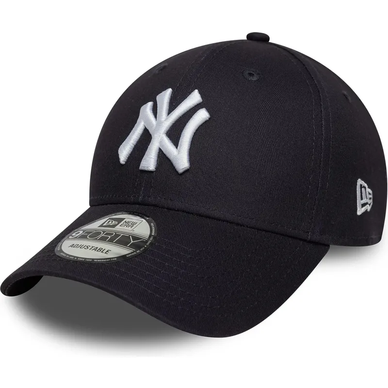 verstellbare-9forty-kappe-mit-gebogenem-schirm-in-marineblau-side-patch-der-new-york-yankees-mlb-von-new-era