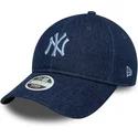 marinbla-bojd-justerbar-keps-for-dam-9twenty-denim-fran-new-york-yankees-mlb-av-new-era