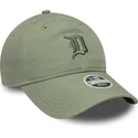 gron-justerbar-kurvad-keps-for-kvinnor-med-gront-detroit-tigers-mlb-9twenty-linne-logo-fran-new-era