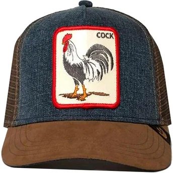 Trucker-Cap braun und Denim Hahn Big Strut von Goorin Bros.