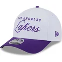 weiss-violette-snapback-kappe-9forty-m-crown-draft-2025-der-los-angeles-lakers-nba-von-new-era