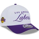 gorra-curva-blanca-y-violeta-snapback-9forty-m-crown-draft-2025-de-los-angeles-lakers-nba-de-new-era
