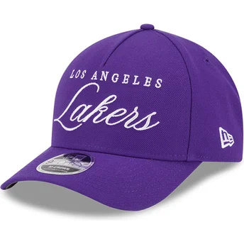 Gorra curva violeta snapback 9FORTY M-Crown Draft 2025 de Los Angeles Lakers NBA de New Era