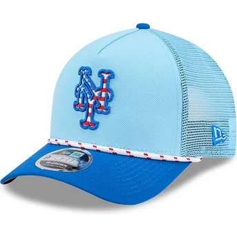 Gorra trucker azul 9FORTY M-Crown A Frame 4th July de New York Mets MLB de New Era