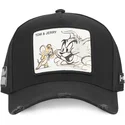 capslab-tom-and-jerry-taj-pct-looney-tunes-black-trucker-hat