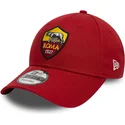 rote-verstellbare-curved-cap-9forty-core-der-associazione-sportiva-roma-serie-a-von-new-era