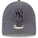 new-era-curved-brim-blue-logo-9twenty-core-classics-new-york-yankees-mlb-grey-adjustable-cap